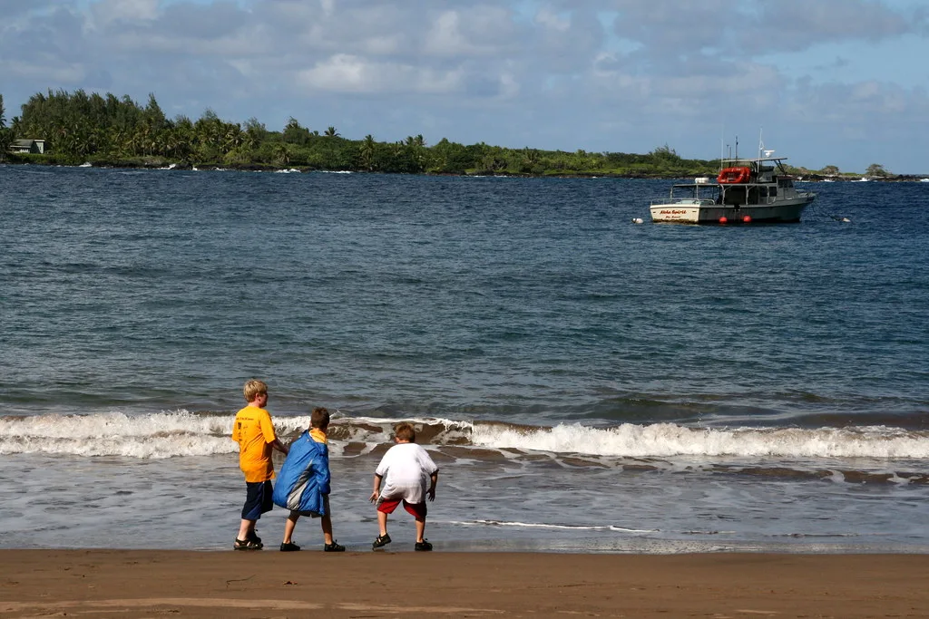 The boys in Hana Bay