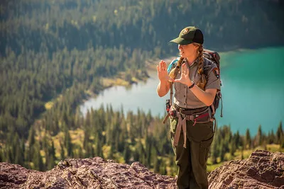 Park Ranger Leading a Hike