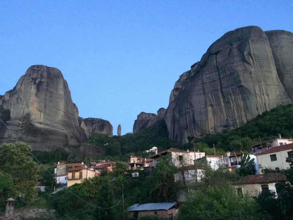 The towering pillars of stone in Meteora.
