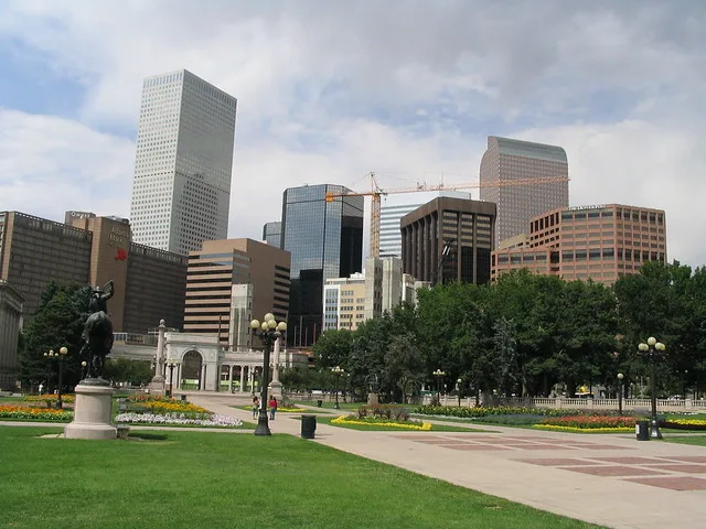 Denver Financial District from Denver Civic Center, Denver, Colorado