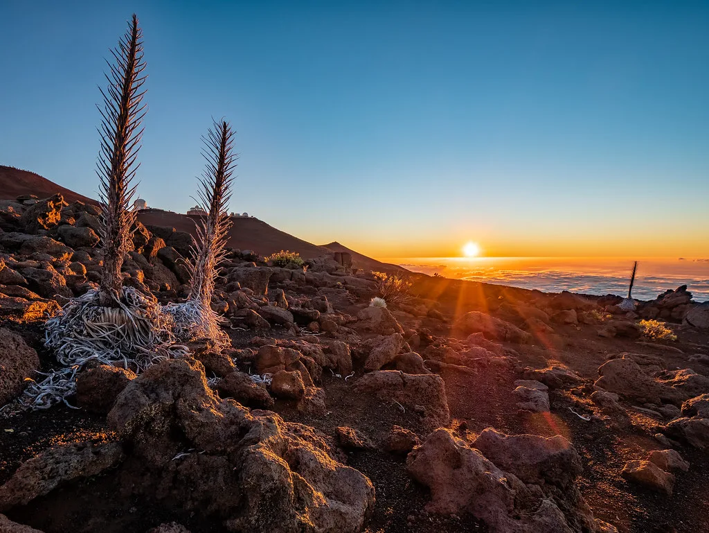 Sunset at the top of Haleakala National Park