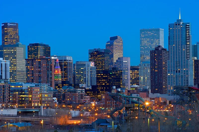 Denver Skyline at Sunset