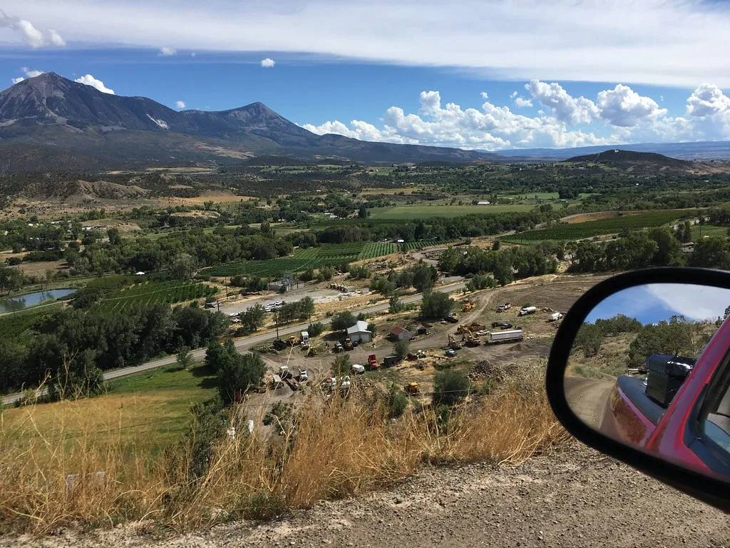 The Drive Down from the Mesa