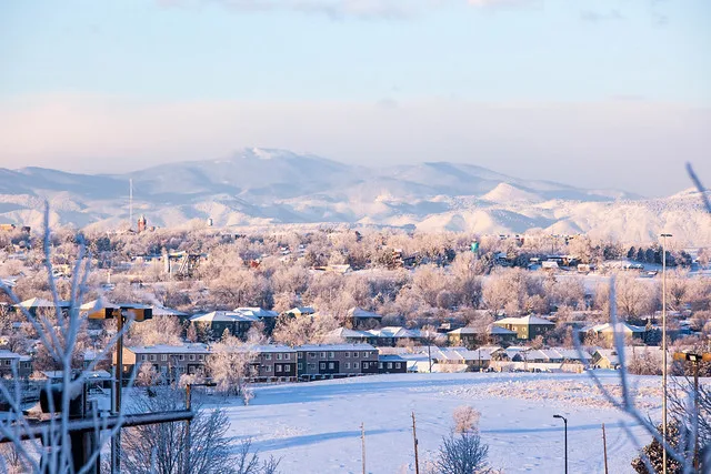 After the snowstorm in Westminster, Colorado 2019