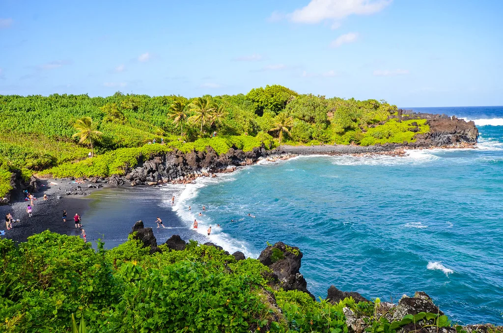 Black Sand Beach, Waianapanapa State Park, Maui