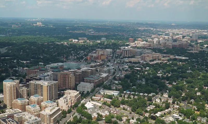 Arlington County, as seen from the air