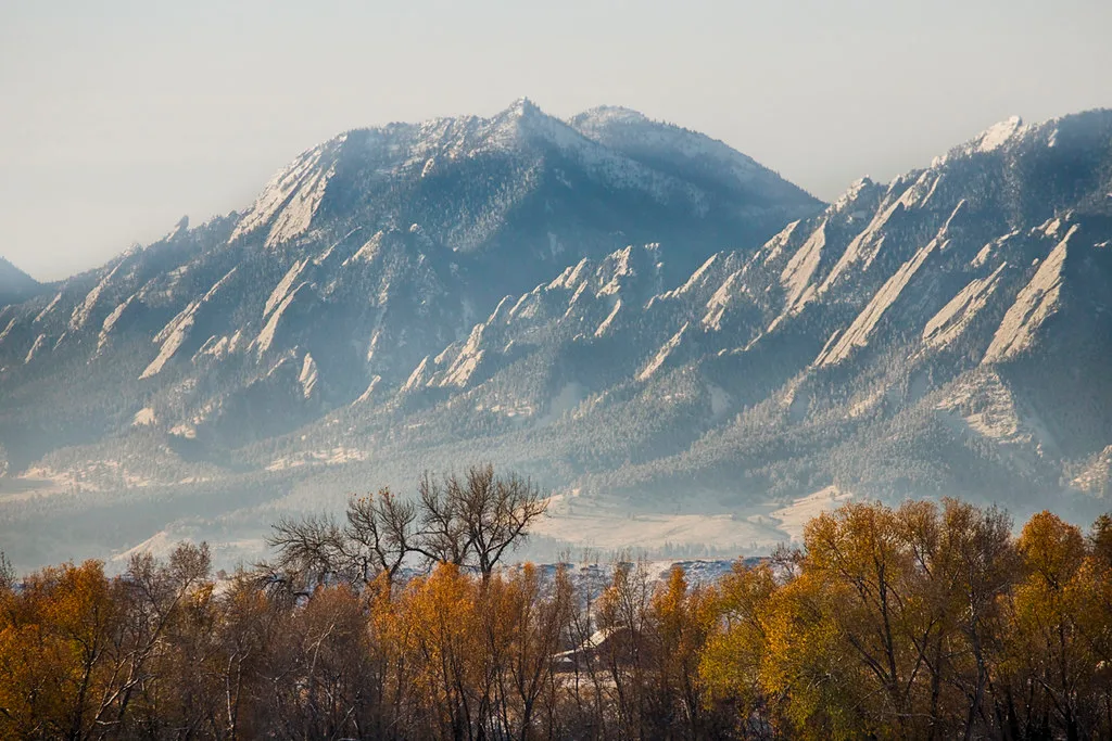 Boulder Colorado Flatirons Country Fall View