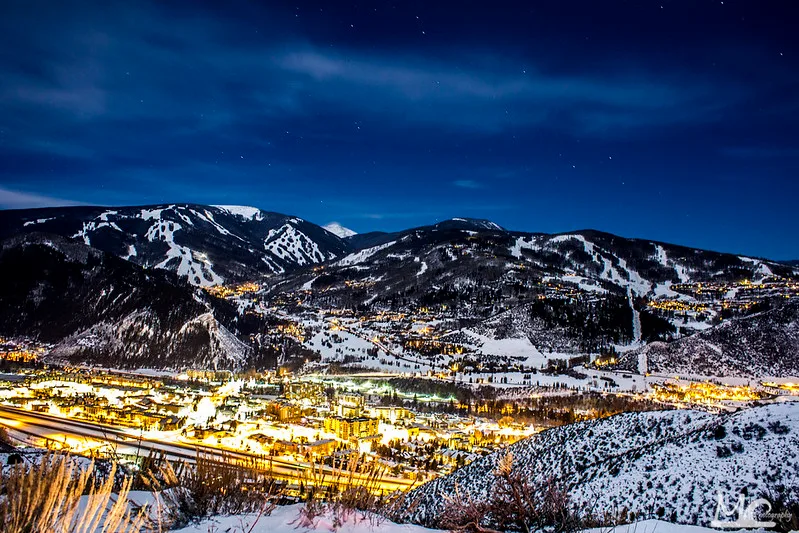 Full Moon Over Beaver Creek Colorado