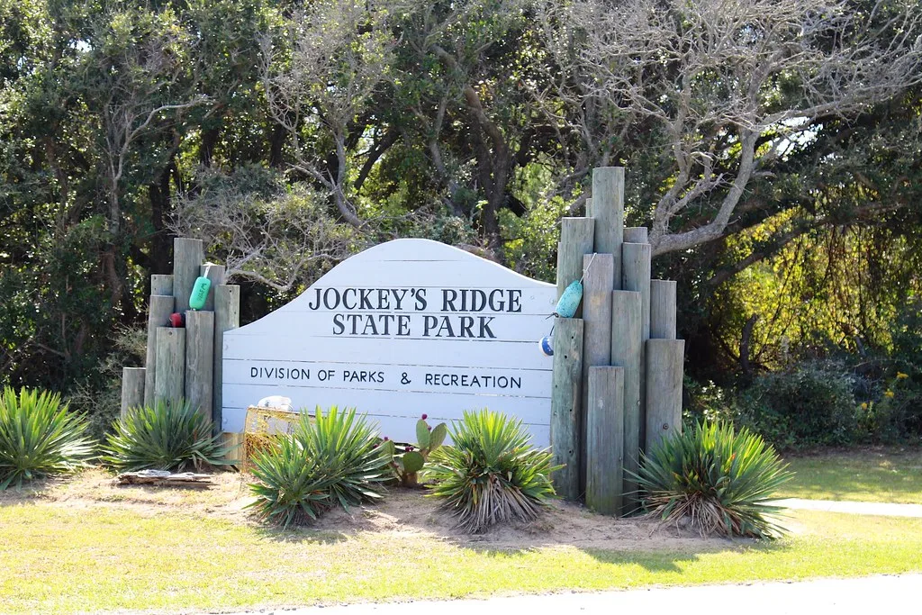 Jockey’s Ridge State Park welcome sign