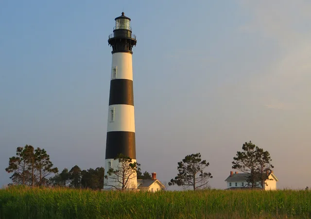 Bodie Island Light Station (Lighthouse), Cape Hatteras National Seashore, Outer Banks, North Carolina