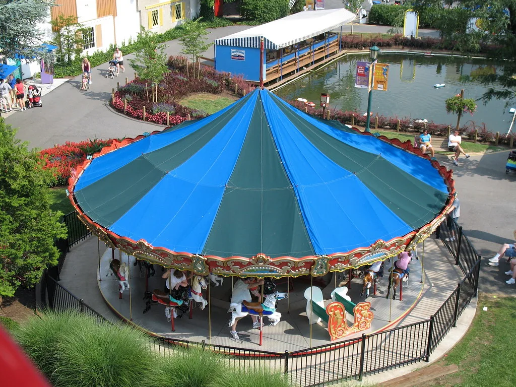View of Carousel from Dutch Wonderland Sky Ride
