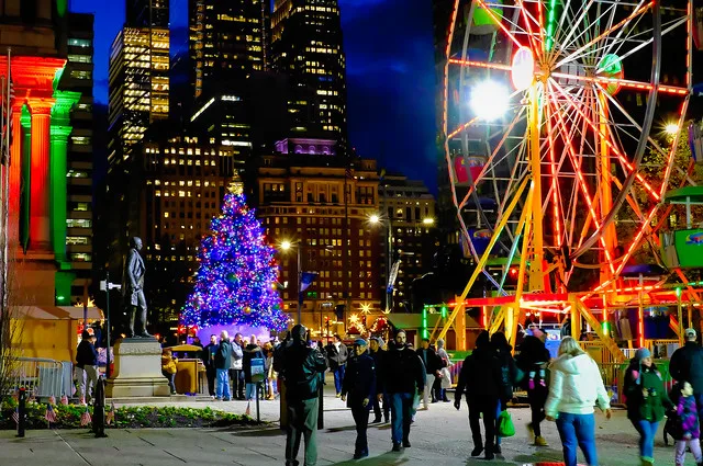 Christmas Village in at City Hall in Philadelphia