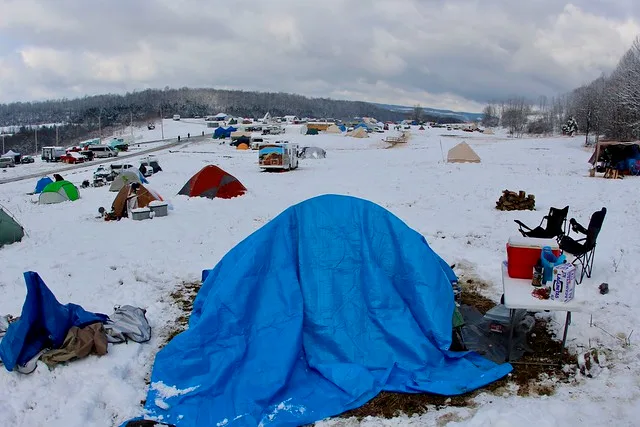 Frostburn campground snow aftermath